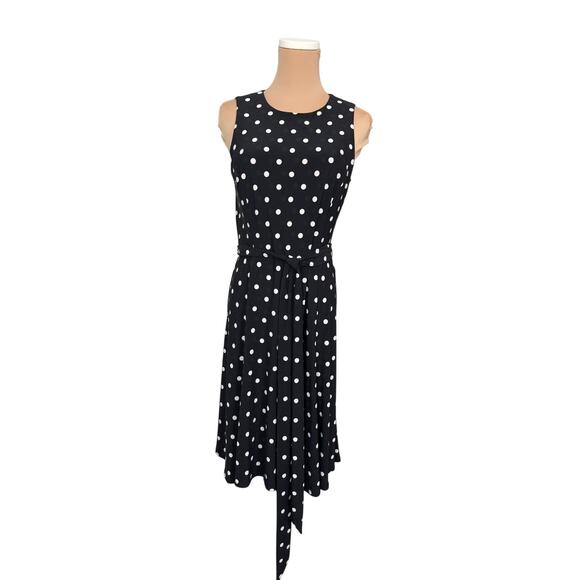 Poshmark: Ralph Lauren Polka Dot Dress Women’s 10P Black White Fit & Flare - Picture 1 of 3